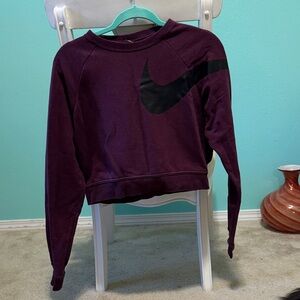Nike Women's Dark Purple Crew Neck Sweater